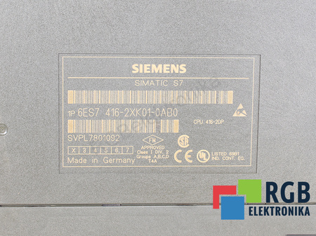 SIEMENS 6ES7416-2XK01-0AB0 SIMATIC S7-400 CPU 416-2