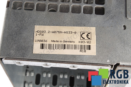 BOSCH REXROTH HDS03.2-W075N-HS33-01-FW FWA-DIAX04-ELS-05VRS-MS DSS2.1 DLF1.1 DAE02.1