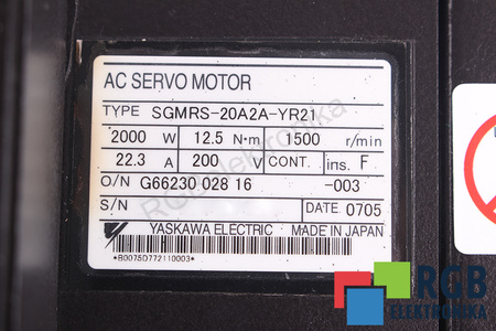 YASKAWA SGMRS-20A2A-YR21