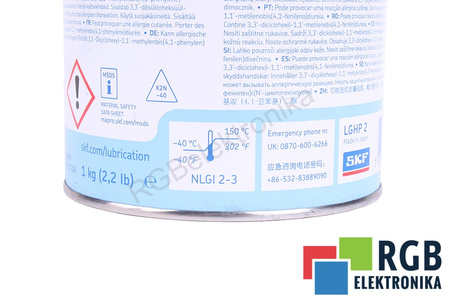 SKF LGHP 2/1 VYSOKOTEPELNÉ MAZIVO