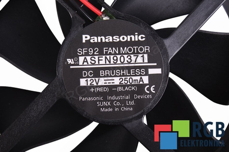 PANASONIC ASFN90371 92X92X25MM, 12V VENTILÁTOR