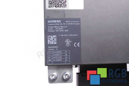 SIEMENS 6SL3120-1TE28-5AA3 VERSION D SINAMICS