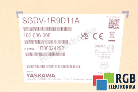 YASKAWA SGDV-1R9D11A SERVOPACK SIGMA V