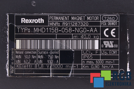BOSCH REXROTH MHD115B-058-NG0-AA R911287320