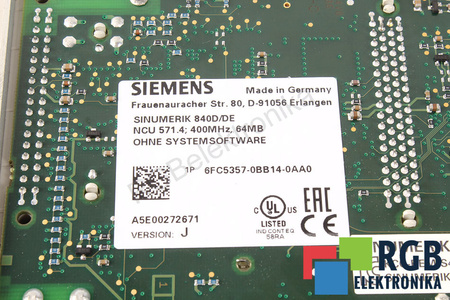 SIEMENS 6FC5357-0BB14-0AA0 SINUMERIK 840D/DE NCU 571.4