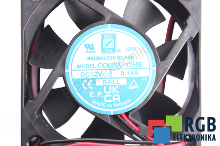 ORION OD6020-12HB 60X60X20MM, 12V, 0.18A VENTILÁTOR