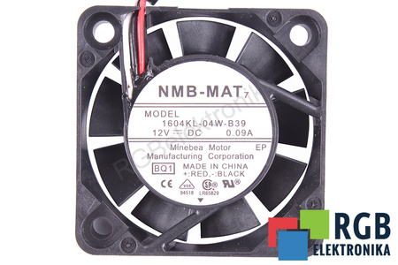 NMB TECHNOLOGIES 1604KL-04W-B39-BQ1 NÁHRADA K AFB0412HHA-TA5F 40X40X10MM, 12V VENTILÁTOR