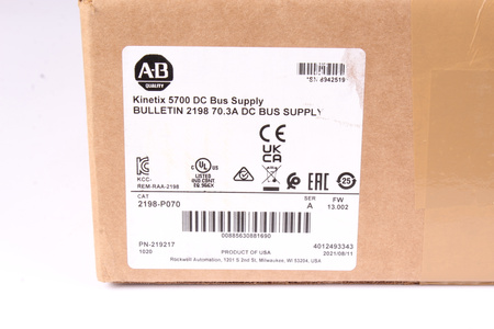 ALLEN BRADLEY 2198-P070 KINETIX 5700 DC BUS SUPPLY