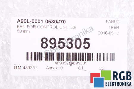 FANUC A90L-0001-0530#70 3110KL-05W-B69 80X80X25MM, 24V VENTILÁTOR