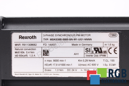BOSCH REXROTH MSK030B-0900-NN-M1-UG1-NNNN