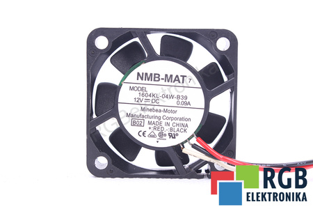 NMB TECHNOLOGIES 1604KL-04W-B39 B02 40X40X10MM, 12V, 0.09A VENTILÁTOR