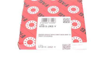 FAG 61815-2RZ-Y 75X95X10 14000RPM, 7000RPM, 75X95X10 12.5KN, 10.8KN LOŽISKO