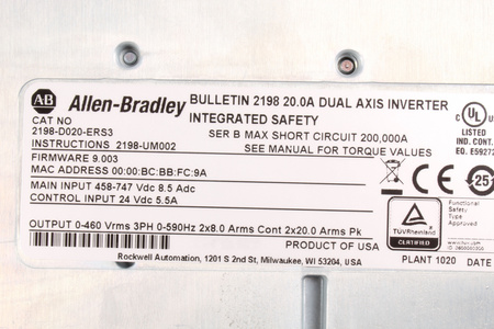ALLEN BRADLEY 2198-D020-ERS3