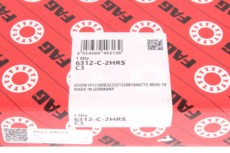 FAG 6312-C-2HRS-C3 60X130X31 LOŽISKO