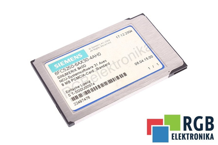 SIEMENS 6FC5250-6AX30-4AH0 SINUMERIK 840D 8MB