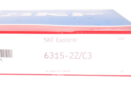 SKF 6315-2Z/C3 9000RPM, 4500RPM, 75X160X37MM, 119KN, 76.5KN LOŽISKO