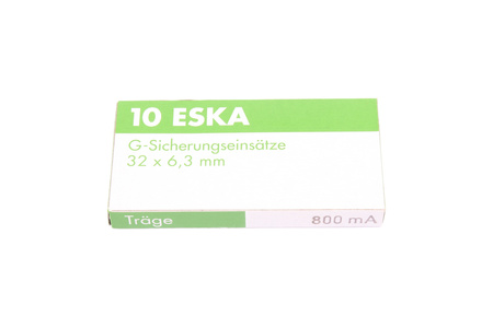 POMALÁ TAVNÁ POISTKA ESKA 632.316 ZGT-0.8A 250V, 0.8A, 6.3X32MM, 10PCS