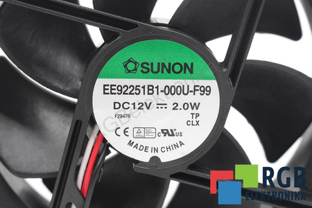 SUNON EE92251B1-000U-F99 92X92X25 12VDC 2W VENTILÁTOR