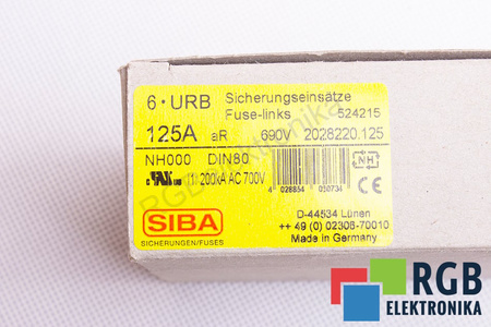 ISTIČ SIBA 2028220 ULTRA RAPID NH000 125A, 690V, 200KA