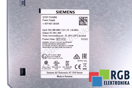 SIEMENS 6EP1437-2BA20 SITOP PSU300S