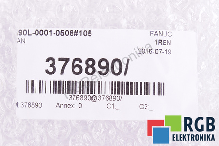 FANUC A90L-0001-0506#105 2406KL-05W-B59 60X60X15MM, 24V, 0.13A VENTILÁTOR