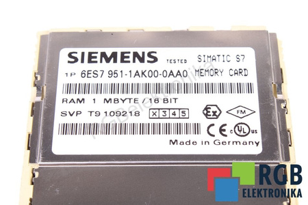 SIEMENS 6ES7951-1AK00-0AA0 SIMATIC S7 16BIT
