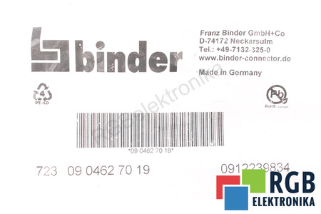 BINDER 723-09-0462-70-19 C65020077 19PIN