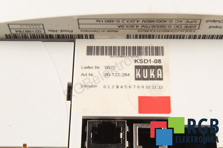 KUKA KSD1-08 00-122-284 E93DA222I4B531