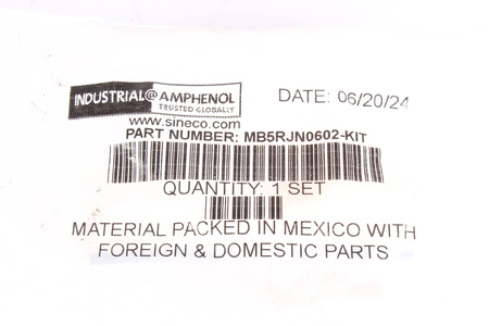 AMPHENOL CORPORATION MB5RJN0602-KIT HREBÍNKOVÝ ŽĽAB