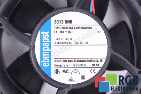 EBM PAPST 3312NNR 90X90X32MM, 12V, 0.15A VENTILÁTOR
