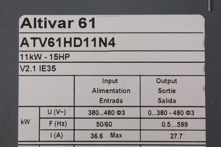 SCHNEIDER ELECTRIC ATV61HD11N4 ALTIVAR 61