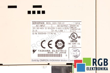 YASKAWA SGDH-75DE-OY SERVOPACK