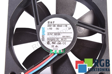EBM PAPST 614 F 60X60X15, 24V VENTILÁTOR