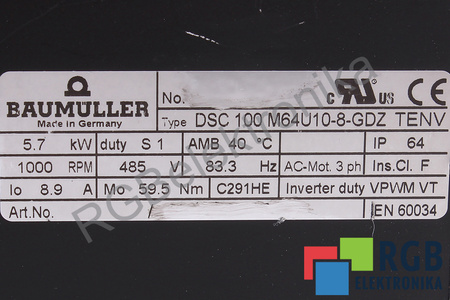 BAUMÜLLER DSC100 M64U10-8-GDZ TENV