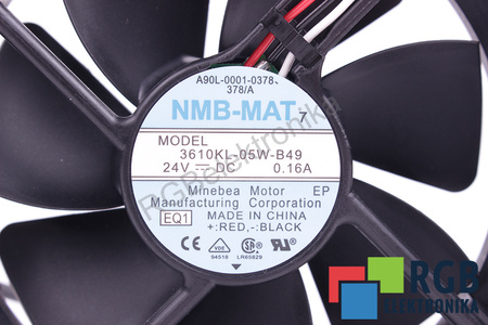 FANUC A90L-0001-0378 3610KL-05W-B49 92X92X25MM, 24V VENTILÁTOR