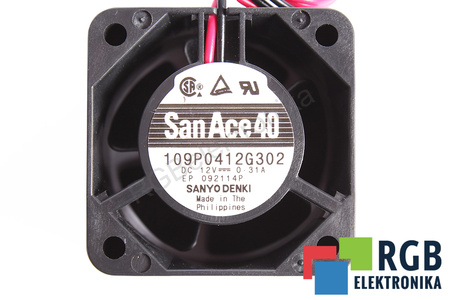SANYO DENKI 109P0412G302 40X40X28MM, 12V VENTILÁTOR