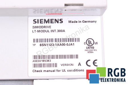 SIEMENS 6SN1123-1AA00-0JA1 VERSION A SIMODRIVE 611 LT-MODUL INT.300A