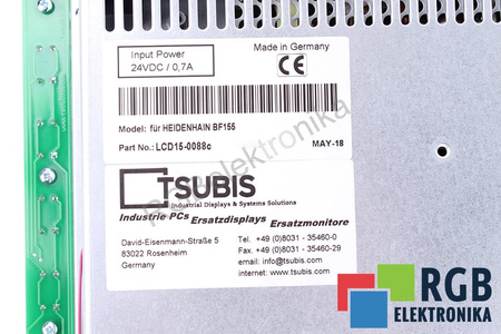 15-0088 NÁHRADA K HEIDENHAIN BF155 INTC530 PLUS BF155 MILL PLUS LCD MONITOR