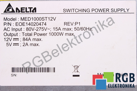 DELTA MED1000ST12V REV.P1