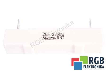 REZISTOR MICRON 2.5 OHM 64X12X12 2.5OHM, 20W