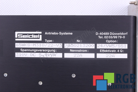 SEIDEL 65WKS-M310/22-V3
