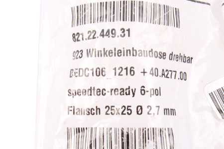 INTERCONTEC BEDC106NN000001216000 821.22.449.31 6PIN 25X25 2.7MM ZÁSUVKA