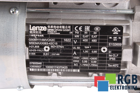 LENZE MSEMAXX063-42C15 G50BH114MVCK2C