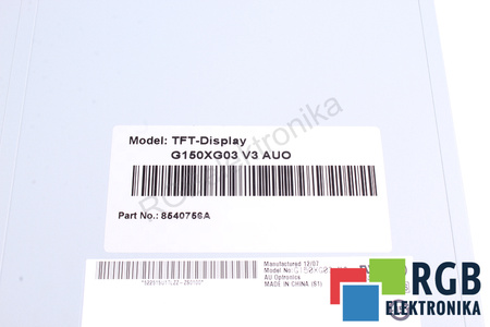 AUO G150XG03 V3 15" LCD DISPLEJ