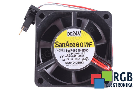 SANYO DENKI 9WF0624H4D03 60X60X25MM, 24V VENTILÁTOR