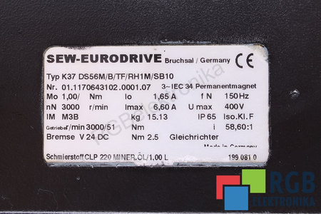 SEW EURODRIVE K37DS56M/B/TF/RH1M/SB10