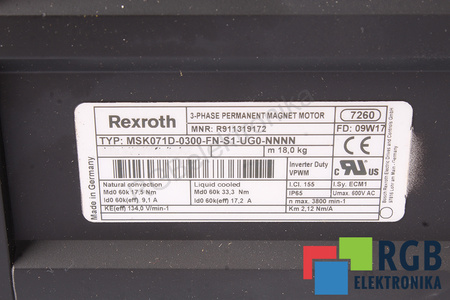 REXROTH MSK071D-0300-FN-S1-UG0-NNNN R911319172