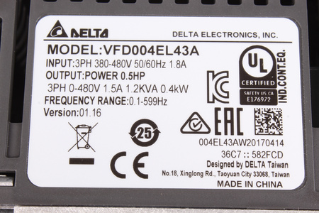 DELTA ELECTRONICS VFD004EL43A