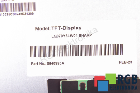 SHARP LQ070Y3LW01 7" LCD DISPLEJ
