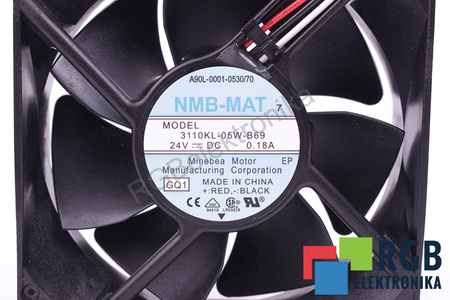 FANUC A90L-0001-0530#70 3110KL-05W-B69 80X80X25MM, 24V VENTILÁTOR